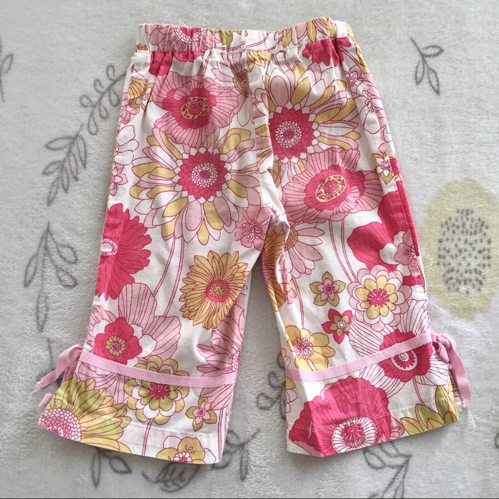 Toddler Girls Floral Pants Size 3T - Picture 2 of 4